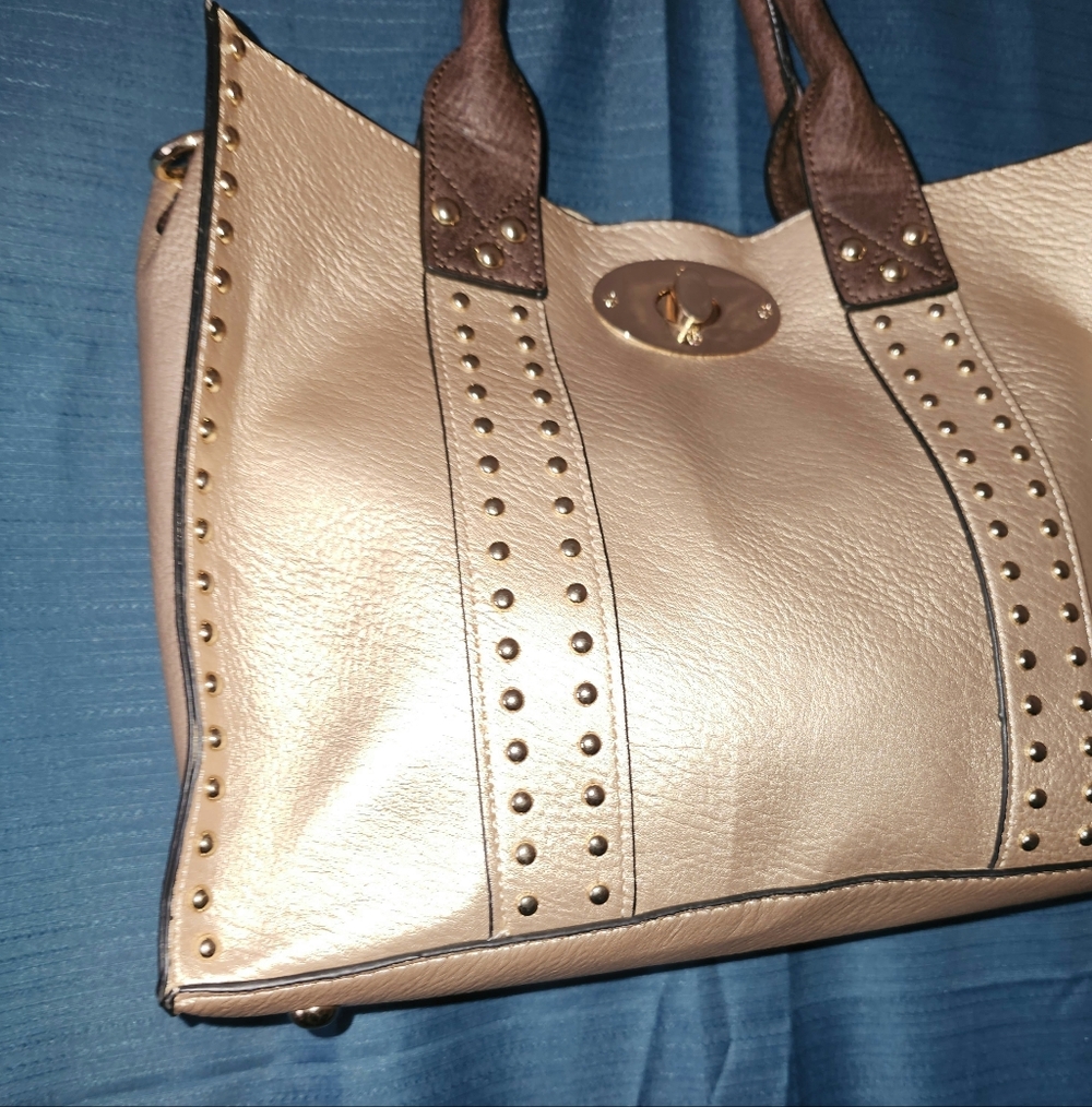 Gold Studded Handbag - Picture 2 of 6